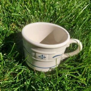 Longaberger Classic Blue Cup with Handle Vitrified China; made in the U.S.